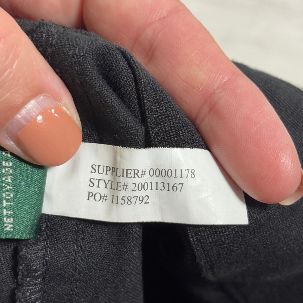 LAUREN Ralph Lauren Black Button Front Pencil Skirt Size 14 Career Office - Picture 3 of 7